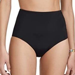 Mara Hoffman Sz S Lydia High Waisted Bikini Bottom Black High Rise